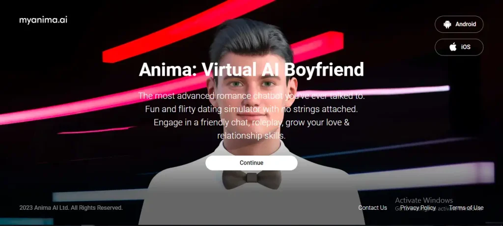 Anima Your Virtual AI Boyfriend app