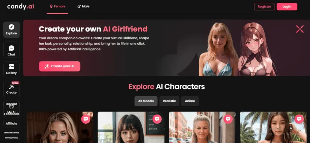 CandyAI The best AI Girlfriend app